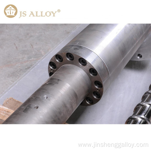 Bimetallic high speed extruding screw and barrel for pe pipe 90/37 provide extruder screw design